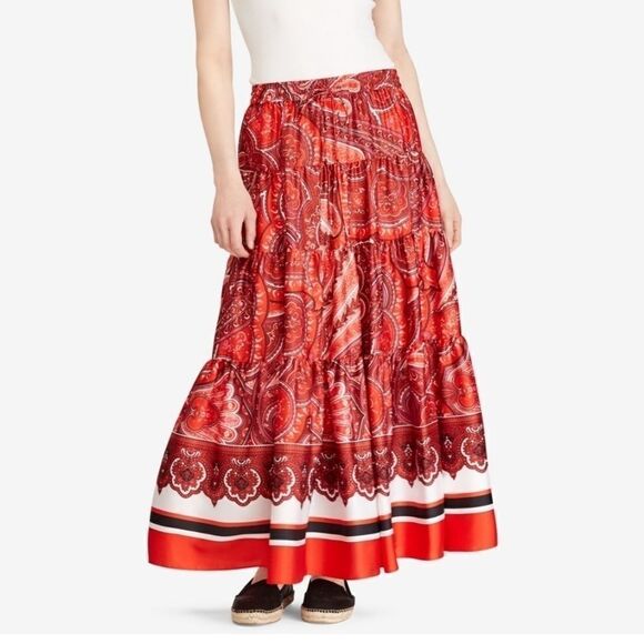 Lauren Ralph Lauren Oretha Paisley print Skirt - Picture 9 of 10
